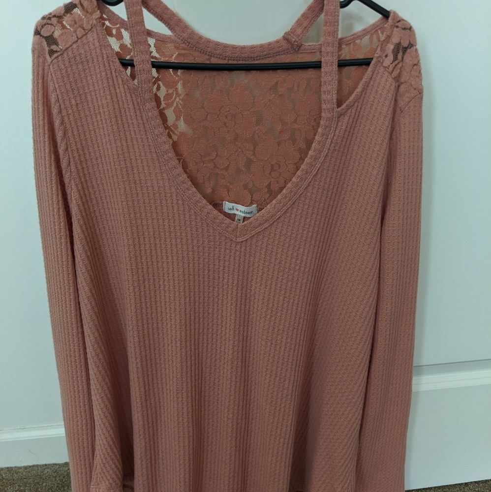 Textured sweater blouse